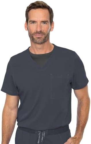 Amazon.com: Cherokee Infinity Mens Partial Zip V-Neck Scrub Top